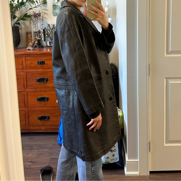 [SOLD] Vintage Black Genuine Leather Jacket - Picture 6 of 9